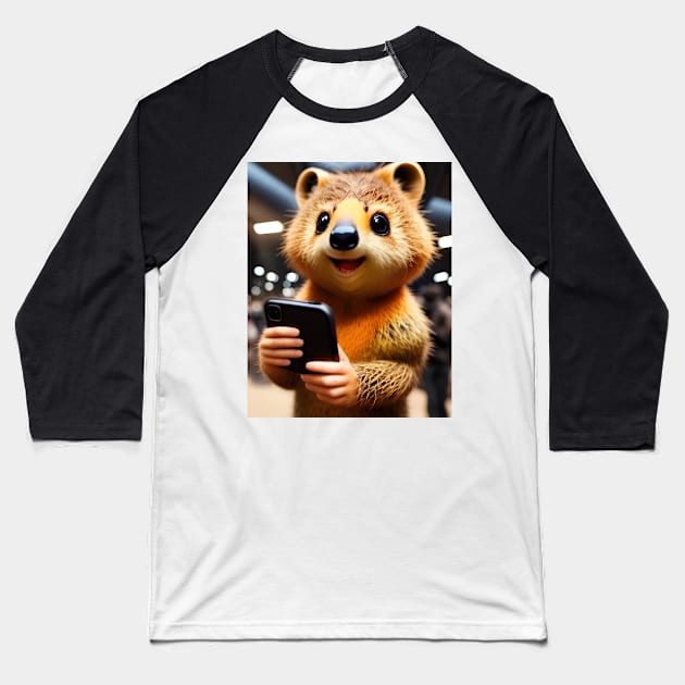 Quokka Selfie 04 Baseball T-Shirt by Jaymz Weiss Designz